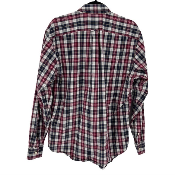 Nautica Mens Sanded Poplin Plaid Button Down Shirt Size L - Picture 4 of 6